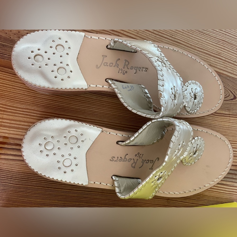 Jack Rogers platinum Sandals with box